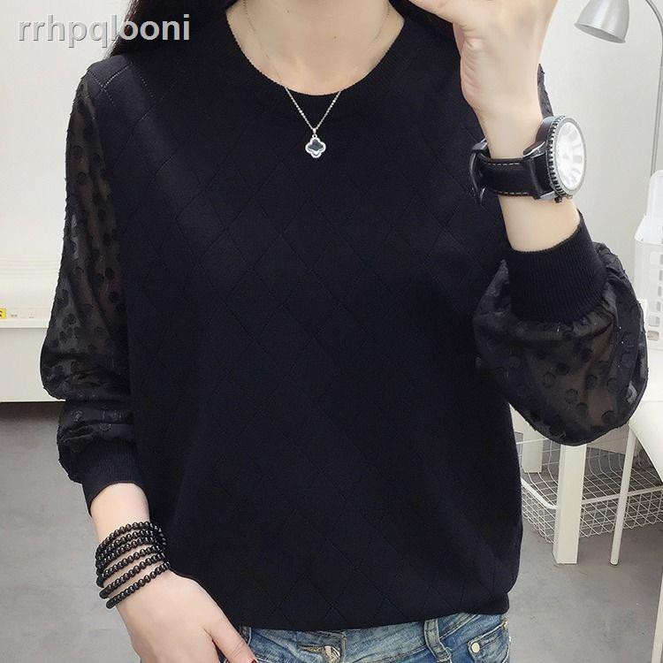 Quần áo chống nắngKnitwear nữ áo len chui đầu rộng rãi Đường may mùa thu phong cách Hàn Quốc rỗng sơ mi có đáy k