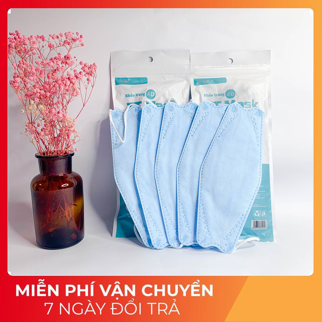 Khẩu trang 4D KG KF94 Mask công nghệ Hàn Quốc, set 5 chiếc, hàng chính hãng #qmc