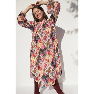 Đầm voan midi chính hãng - shara pleated midi dress