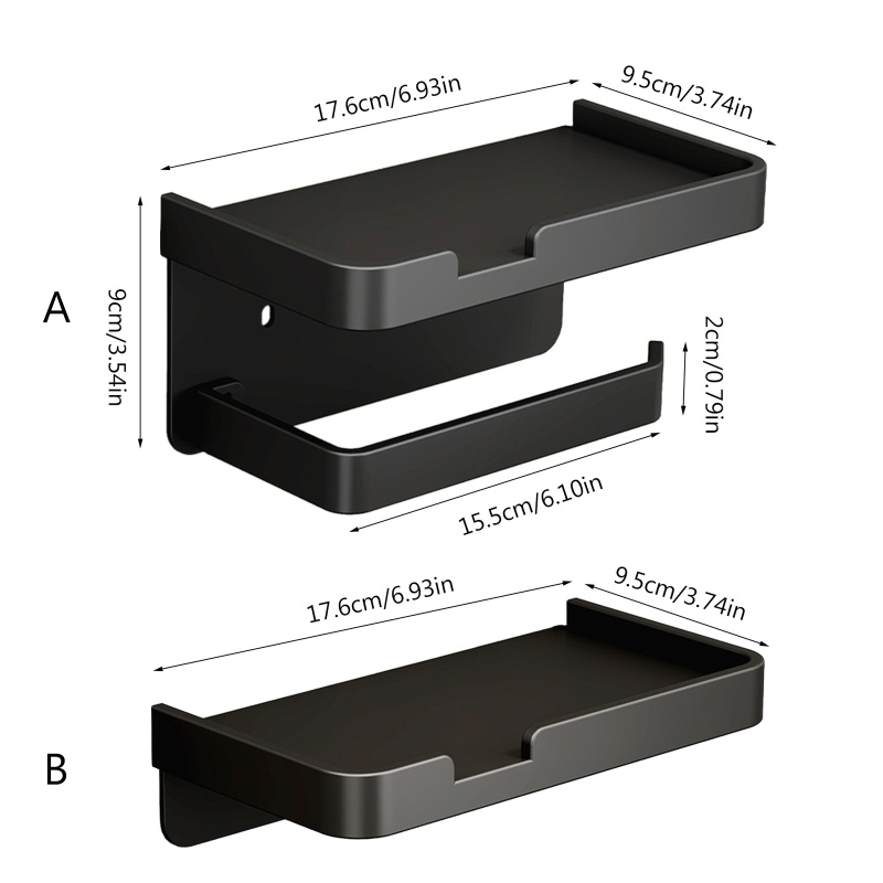 Giá Đỡ Cuộn Giấy Vệ Sinh Bằng Nhôm Gắn Tường Siêu Dính