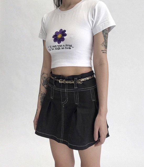 👀 CropTop Thêu Daisy