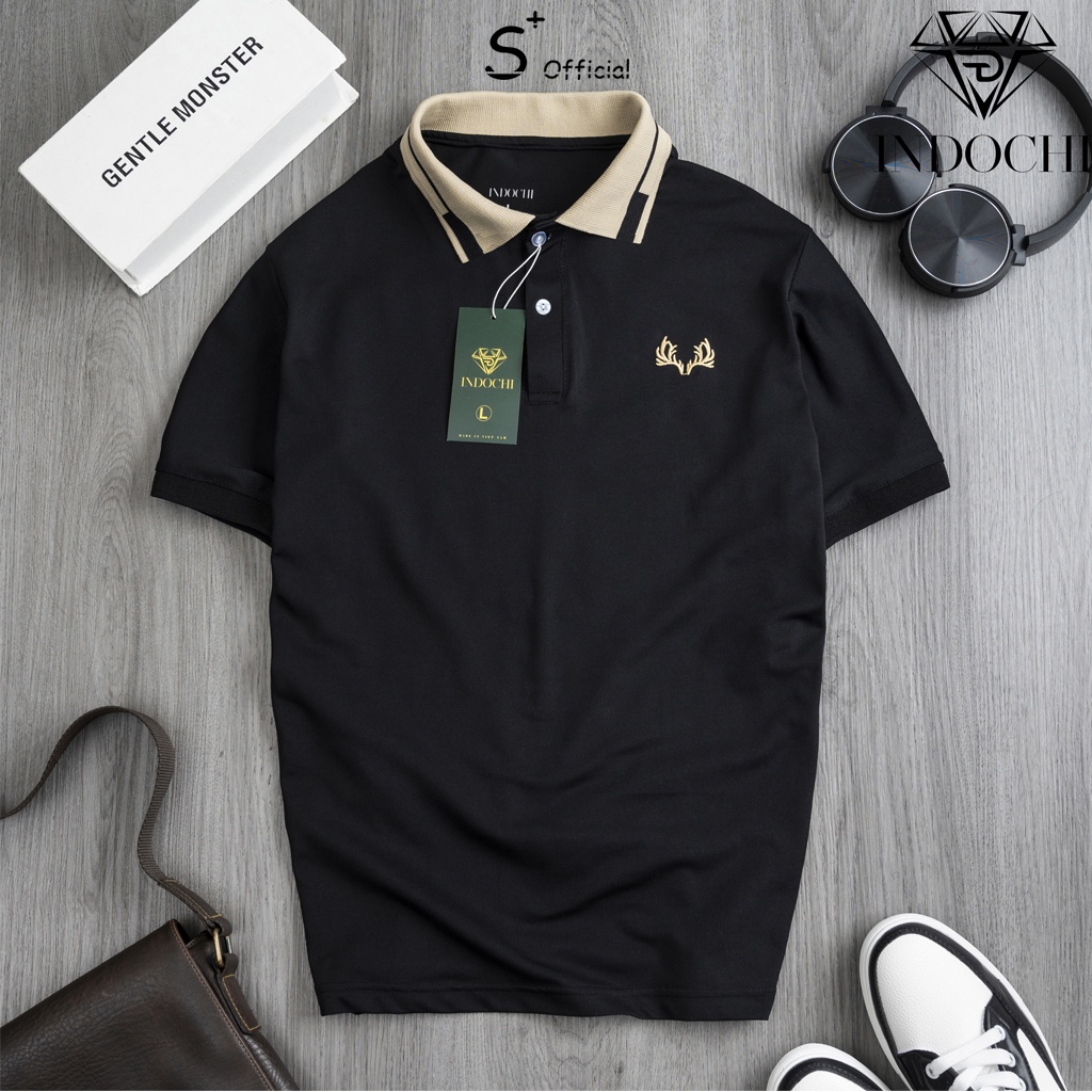 Áo Polo Nam Sừng Hươu Cao Cấp Trẻ Trung Vải Cá Sấu CVC Dày Dặn Thoáng Mát - Áo Thun Nam Có Cổ ÍNDOCHI