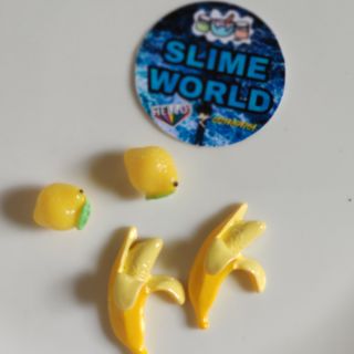 Charm xoài và chuối trang trí slime (charm slime)