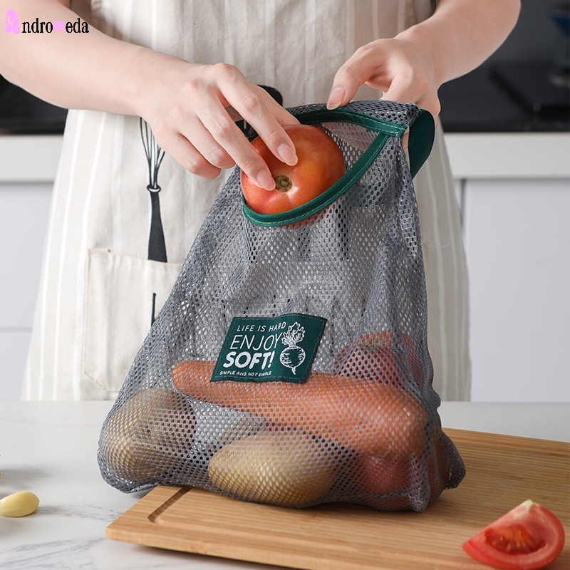1 Túi Lưới Đựng Rau Củ Cỡ Lớn Thoáng Khí Tiện Dụng Cho Nhà Bếp/Phòng Tắm