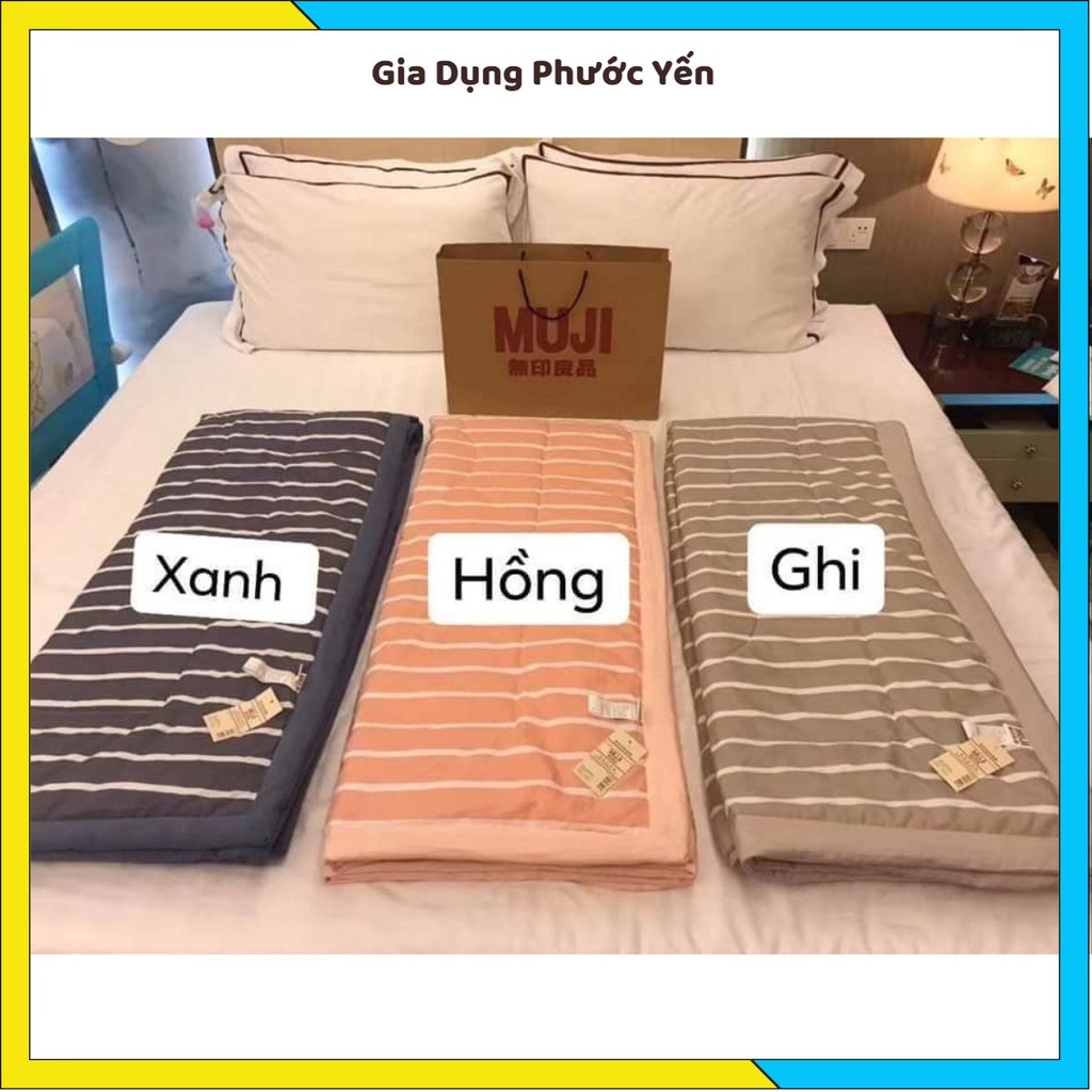 Chăn đũi Muji kẻ xuất Nhật kích thước 2mx2m3