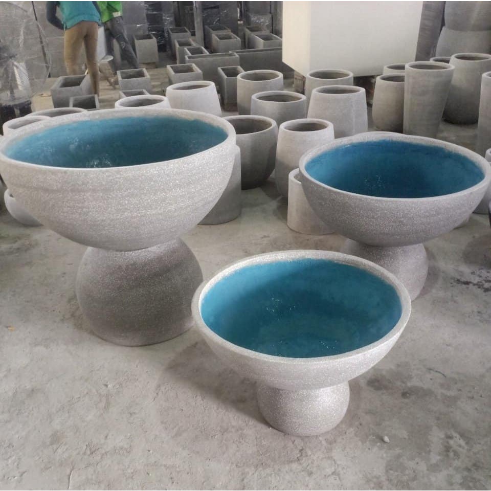 Chậu đá mài trồng sen súng