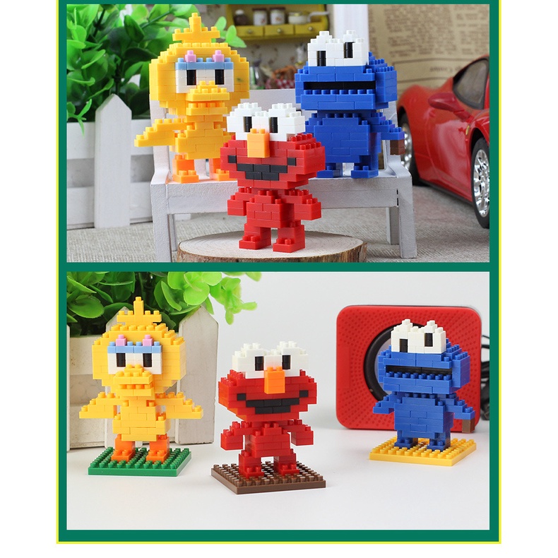 Đồ Chơi Lắp Ráp Lebowu Sesame Street Elmo Sáng Tạo Cho Trẻ Em