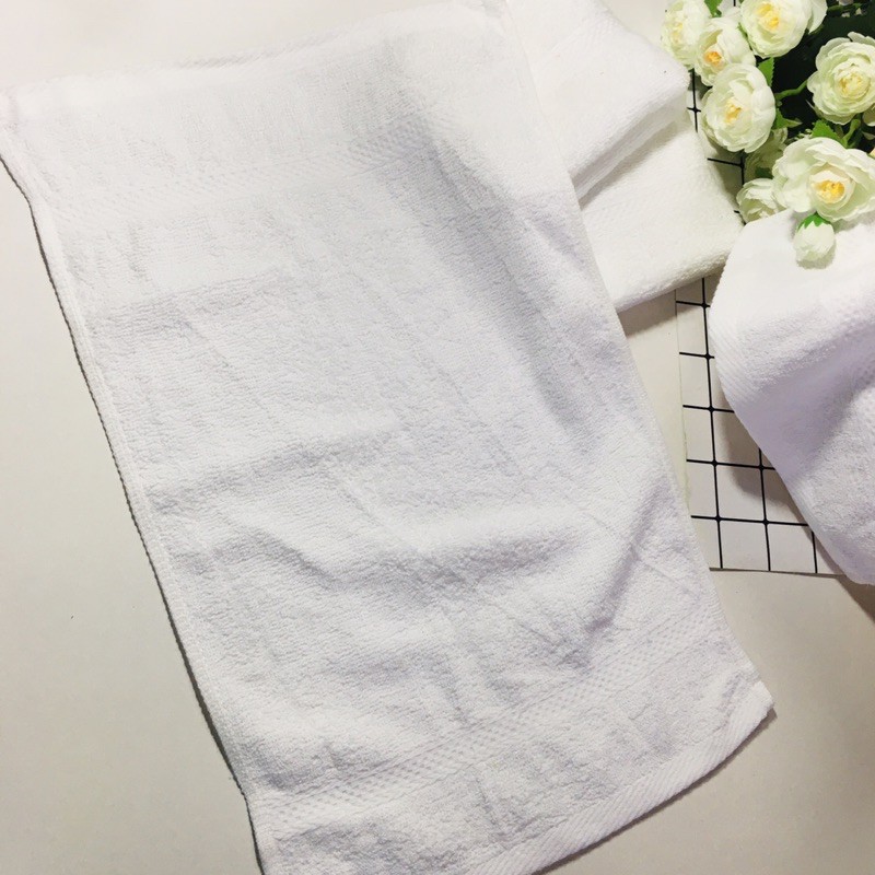 Khăn Mặt Trắng cotton dùng cho khách sạn, nhà nghỉ