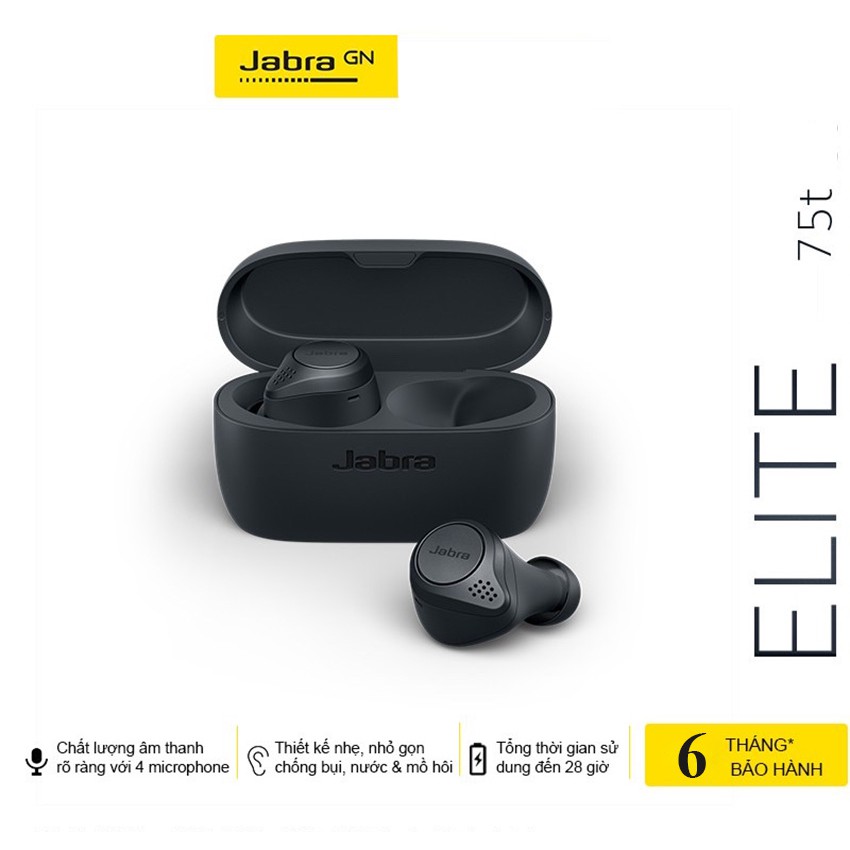 [Freeship Extra] Tai Nghe Không Dây🌵 Jabra Tai Nghe Bluetooth True Wireless Jabra Elite 75T - Bảo Hành 6 Tháng