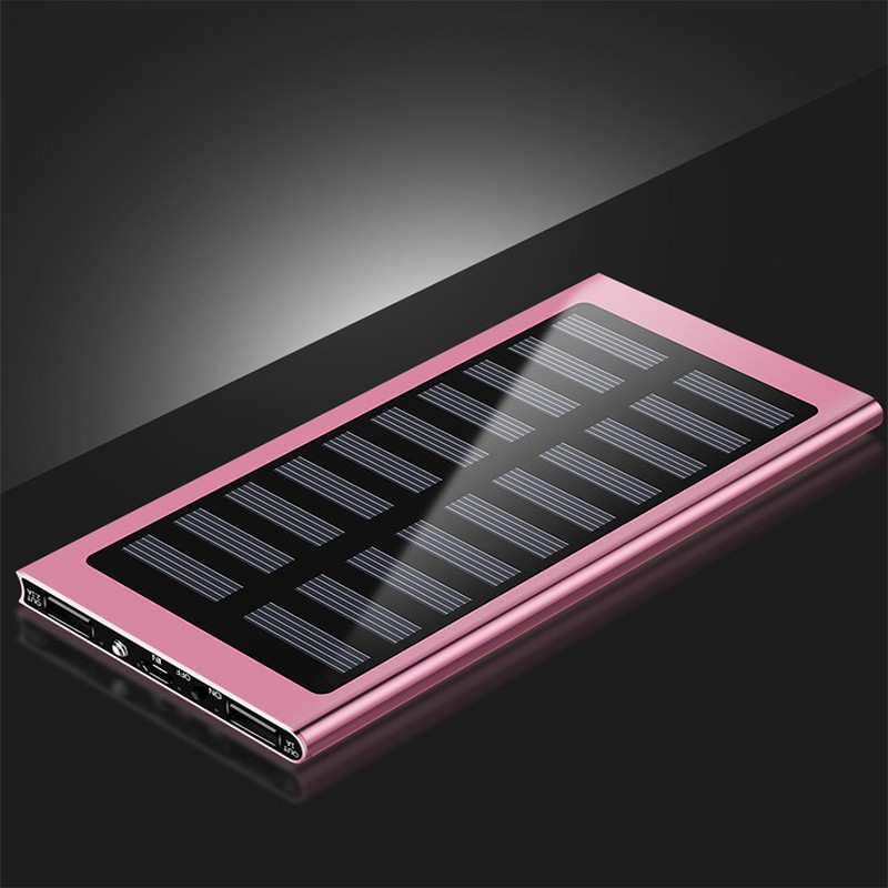 Sạc Dự Phòng Năng lượng mặt trời 50000 mah Power Bank sạc dự phòng siêu mỏng Với LED Đèn pin