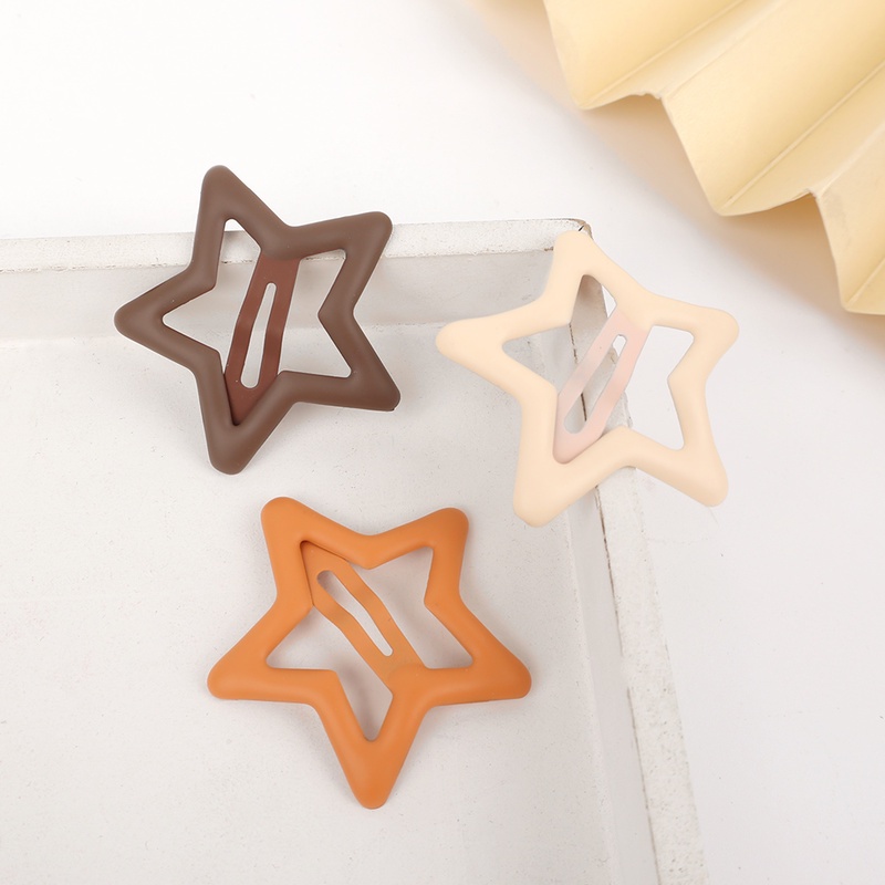 Set 3 Kẹp Tóc Kim Loại Kiểu Dáng Hình Học Đơn Giản Cho Bé Gái