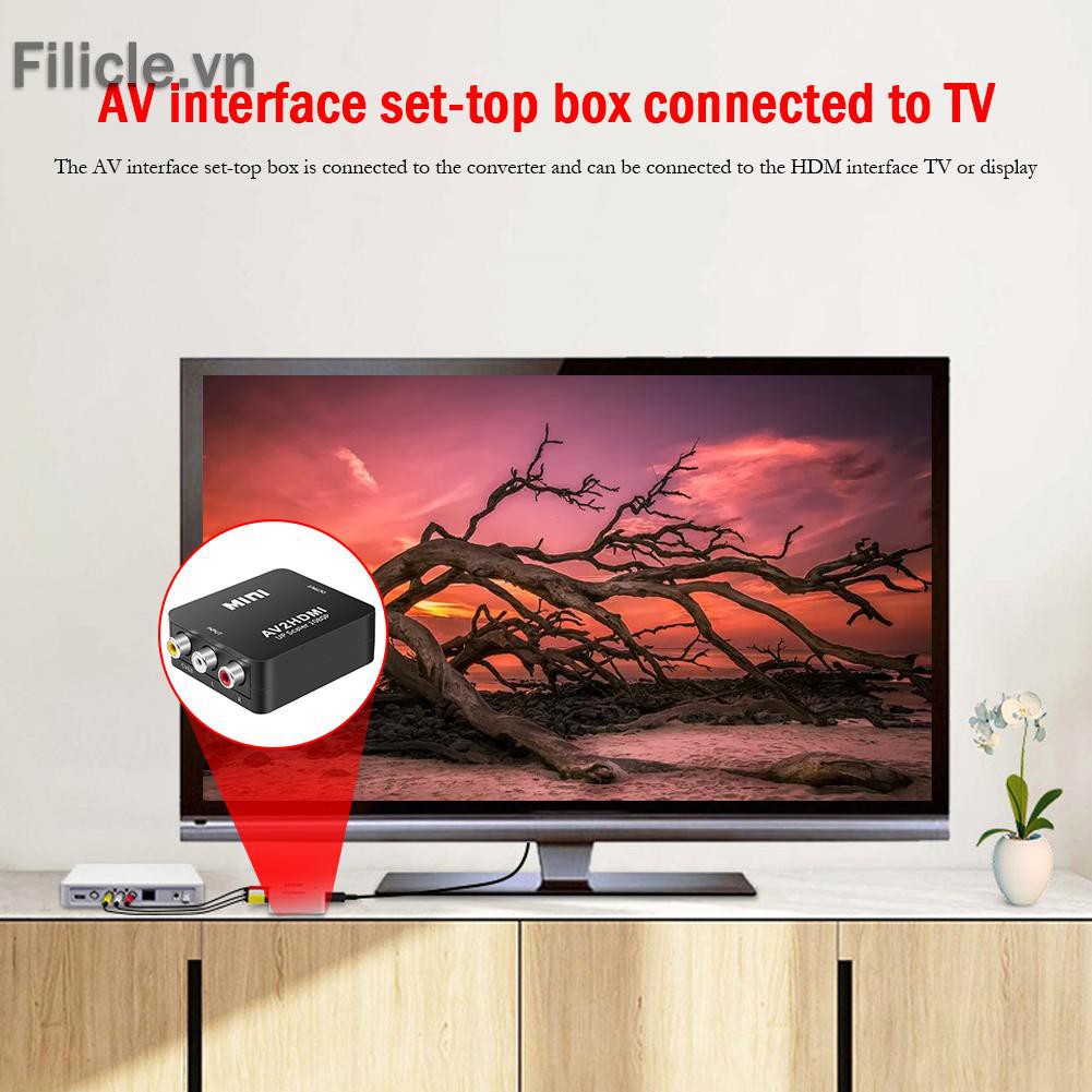 Đầu chuyển đổi AV sang HDMI mini AV2HDMI độ phân giải 1080P cho máy chiếu HDTV