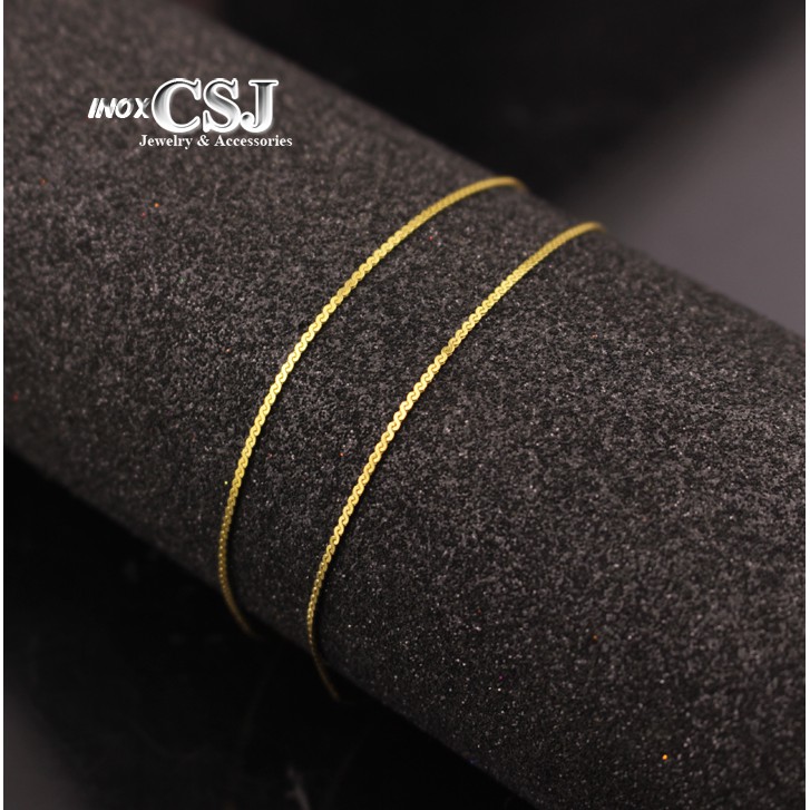 dây chuyền nữ inoxsố 8 nhỏ nhí khóa xịn màu vàng siêu đẹp, bền màu, chuẩn thời trang