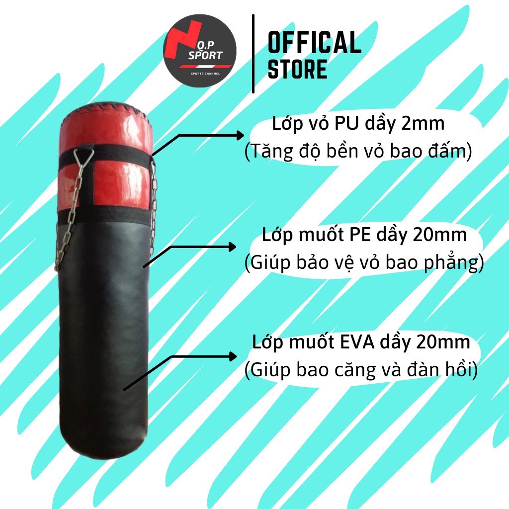 Vỏ Bao Cát Đấm Bốc Tập Võ, Vỏ Bao Đấm Boxing Với Thiết Kế 3 Lớp Siêu Bền, Có Sự Đàn Hồi Cao