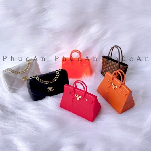 Túi xách nhựa trang trí bánh kem, trang trí sinh nhật dễ thương