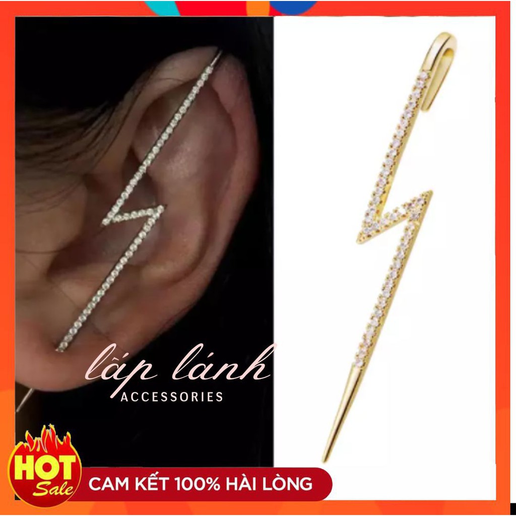[Có sẵn] KHUYÊN XỎ VÀNH TAI KẸP VÀNH TAI ĐÍNH ĐÁ MÓC XÍCH THIẾT KẾ PHONG CÁCH THỜI TRANG CHO NỮ 214BTVTD
