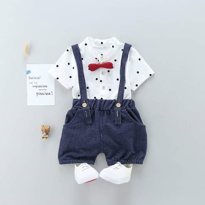 Yếm Chấm Bi Bé Trai  Sang Chảnh Bảnh Bao cho bé 1-4 tuổi- Shubishop.vn .