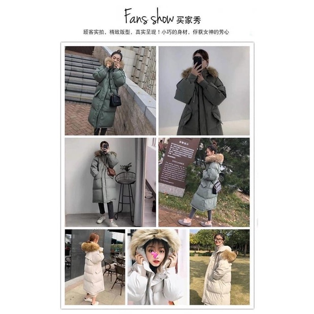 ÁO PHAO MŨ LÔNG DÁNG DÀI