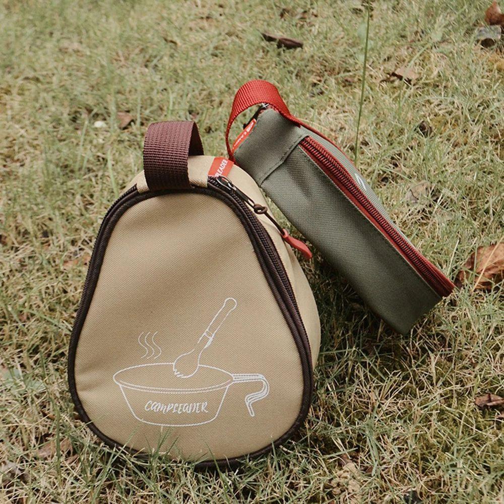 JARRED Bộ Dụng Cụ Ăn Uống Tiện Dụng ​Túi Đựng Tô Chén Sức Chứa Lớn Có Khóa Kéo Tiện Dụng Mang Theo Du Lịch Cắm Trại