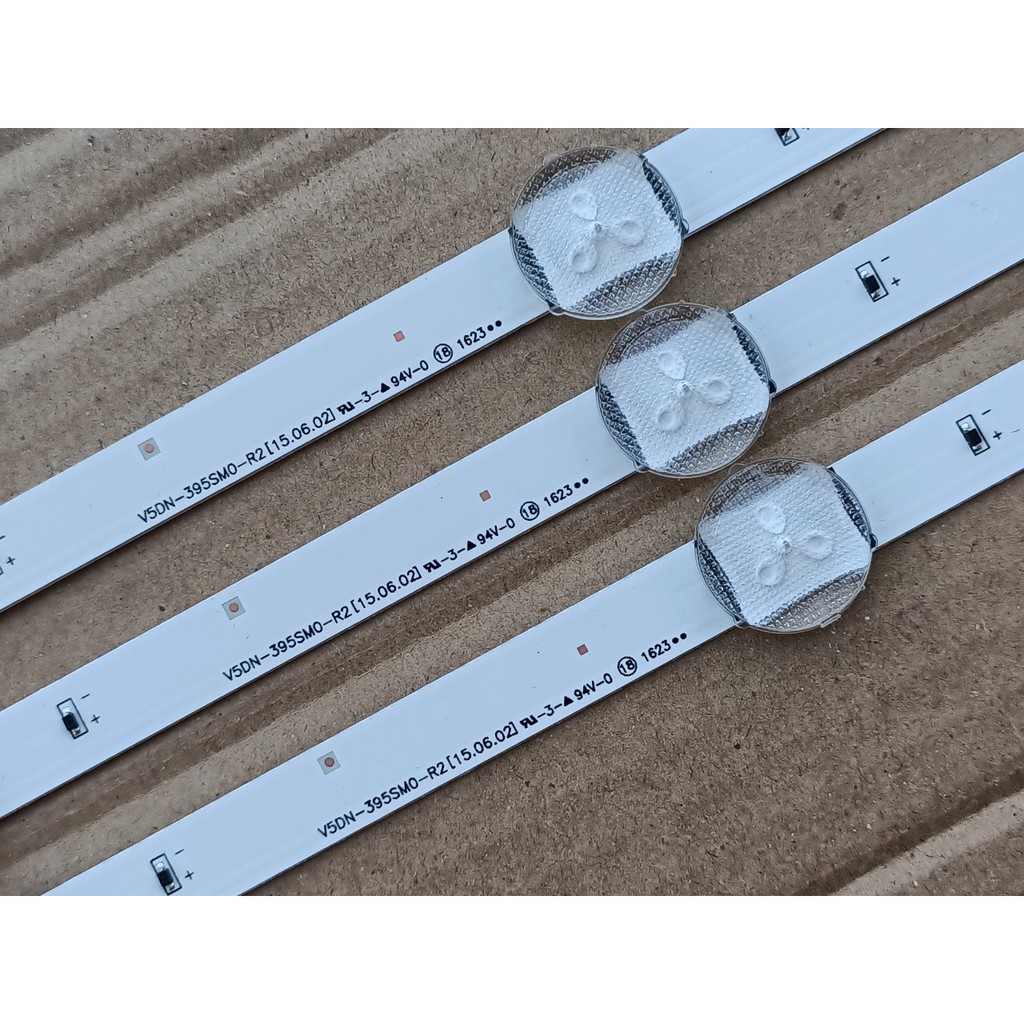 BỘ LED TIVI SAMSUNG 40J5000 40J5200 40J5250 40M5000 HÀNG MỚI 100%, BỘ 3 THANH MỖI THANH 8 BÓNG/ 3V. V5DN-395SMO-R2