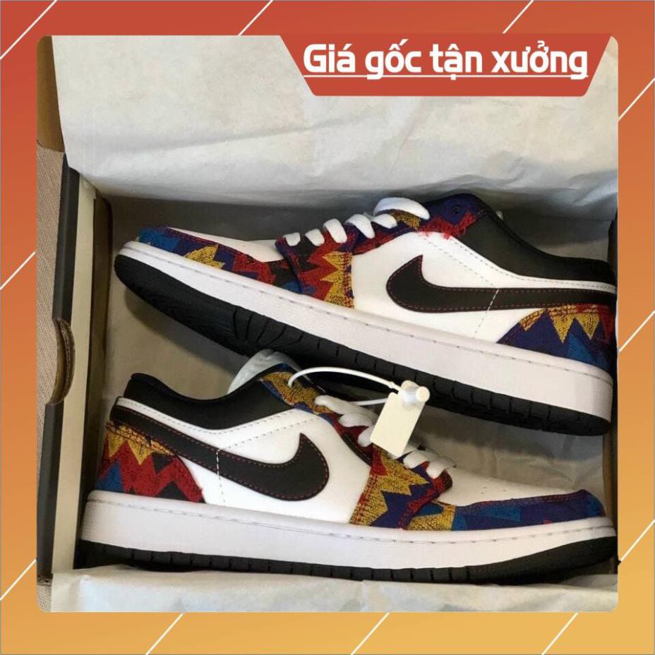 [FreeShip - Xả Kho] Giày thể thao Jordan 1 Low Nothing But Net - Thổ Cẩm