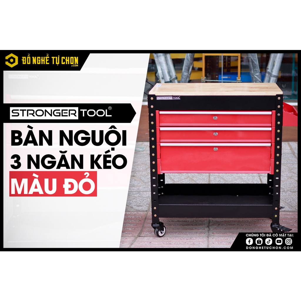 XE ĐẨY TỦ ĐỒ NGHỀ STRONGER TOOL 2  NGĂN KÉO THẤP 1 NGĂN KÉO CAO- TC1.A10.10.12