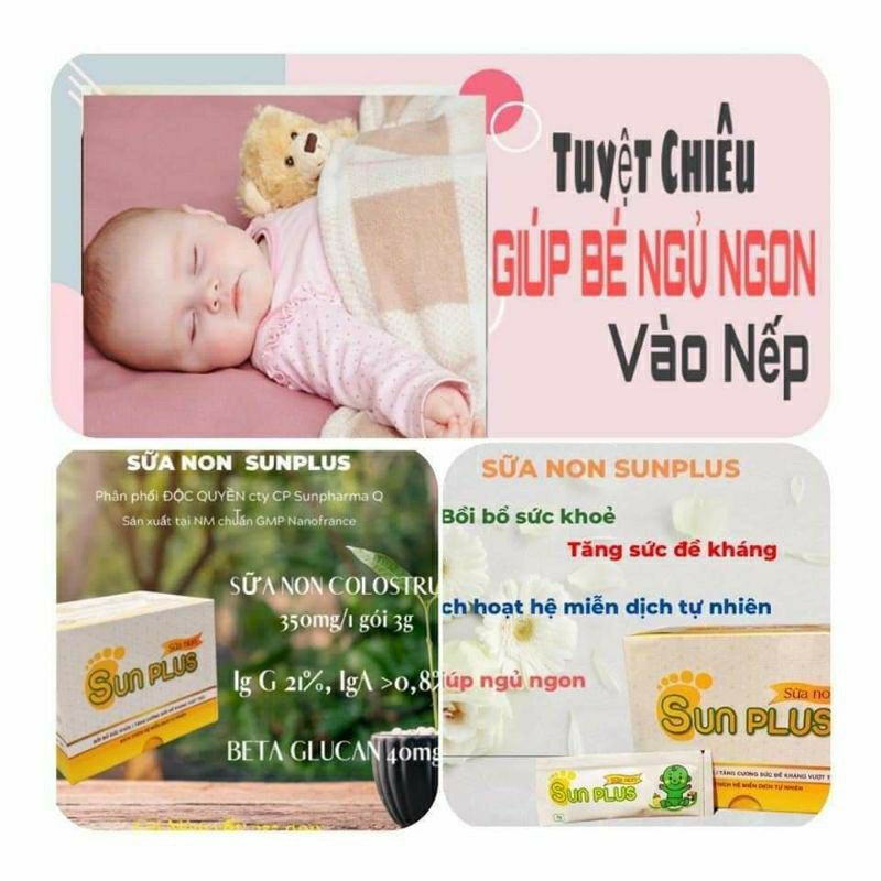 combo 2 sữa non và 1 men sống Sunplus