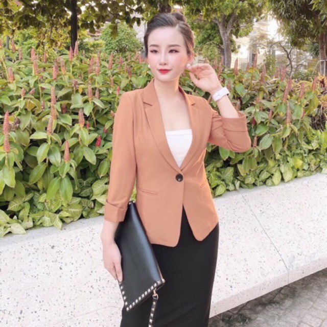 Áo Vest Nữ công sở khoác ngoài cao cấp loại áo 1 cúc tay lỡ | BigBuy360 - bigbuy360.vn