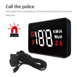 Car Hud Head Up Display Obd2 Gps Speed Display Speed Warning Device