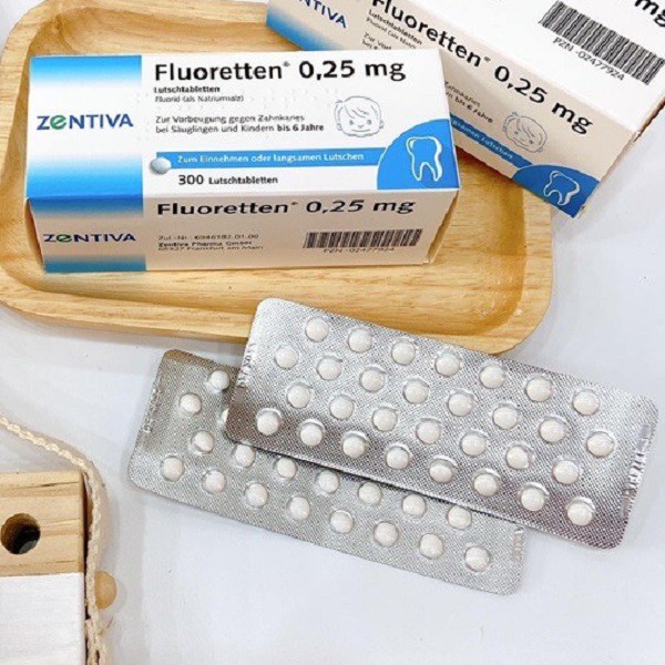 Viên ngậm chắc răng , ngừa sâu răng cho bé Zentiva Fluoretten 0,25mg hộp 300 viên Nội Địa Đức