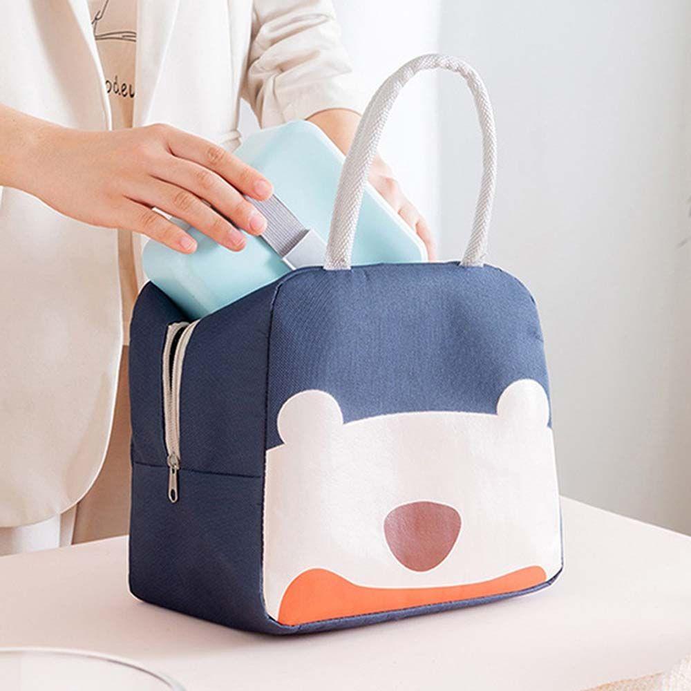 Túi Đựng Hộp Cơm Trưa Giữ Nhiệt Họa Tiết Hoạt Hình Dễ Thương Ốp
