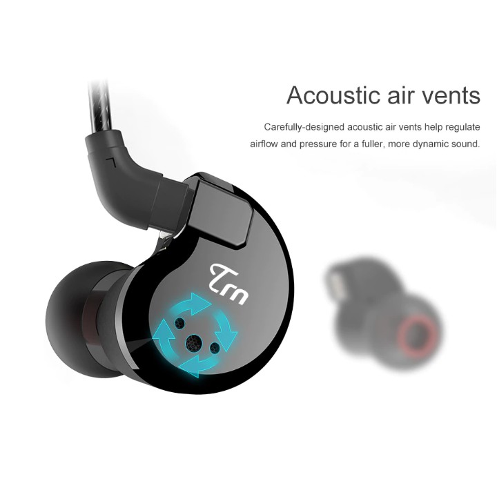 Tai nghe TRN V80 hifi,có mic,2 driver DD và 2 driver BA