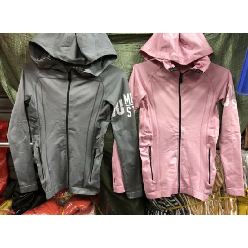 [Size S M L XL] Áo khoác thể thao nữ, tập Gym, Yoga Viền tay chữ [Xanh, Xám, Hồng Da, Tím, Hồng xí muội] [VT] &amp; [L22]