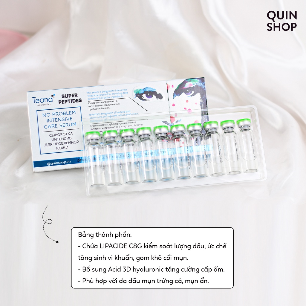 Tinh Chất Sáng Da, Giảm Mụn, Chống Lão Hóa Teana B3, B4, C1, D6, Super Peptides No Problem, ASAP, Anti Redness Serum