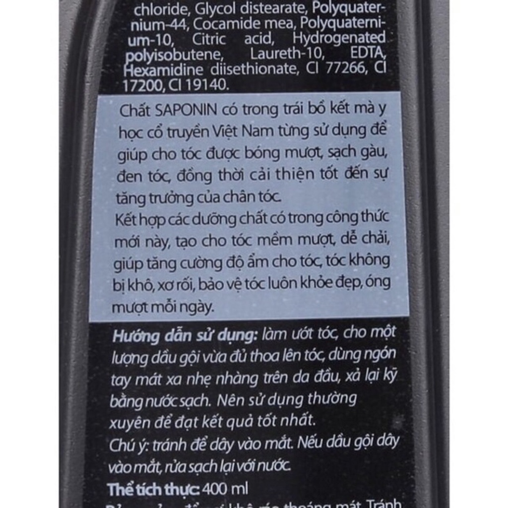 Dầu Gội Đầu Bồ Kết Thorakao 400ml Thảo Dược Cô Đặc Sạch Gàu Mềm Mượt Tóc