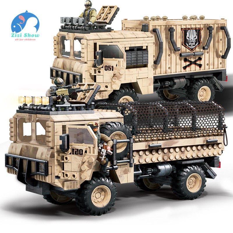Bộ Lắp Ghép Lego Hình Xe Tải Quân Đội Ww2