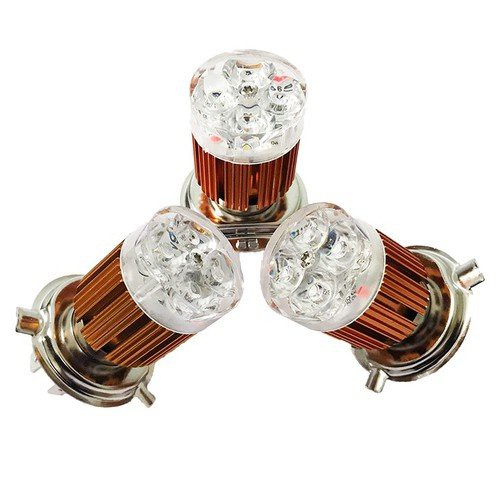 Đèn pha xe máy, đèn Led 7 màu chân H4 ánh sáng đẹp phù hợp với nhiều loại xe BẢO HÀNH 3 THÁNG