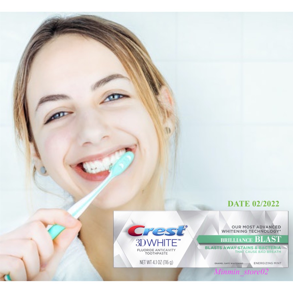 Kem đánh răng siêu trắng răng cao cấp Crest 3D White Brilliance 116gr date mới