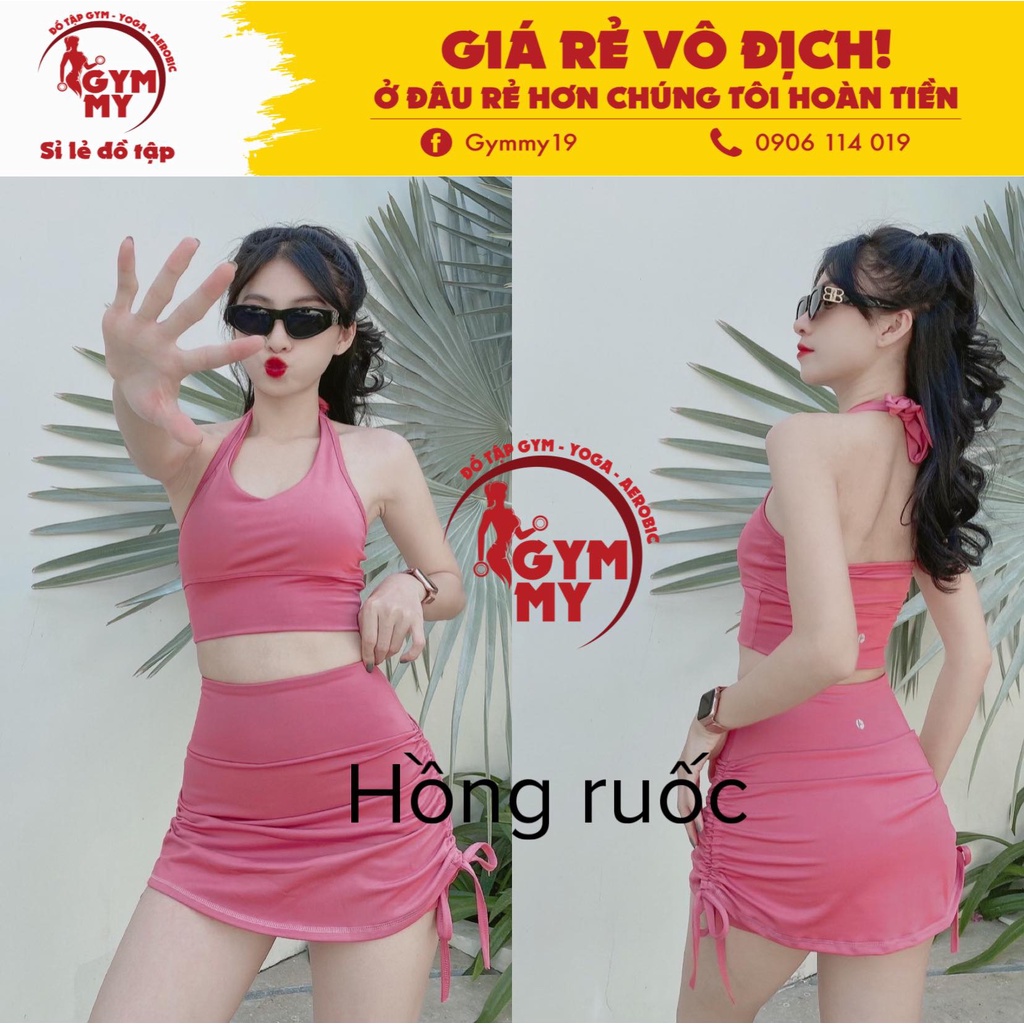 Set Đùi Chân Váy Rút Dây ⚡️ HÀNG XUẤT KHẨU ⚡️ Thể Thao Tập Gym-Yoga-Aerobic