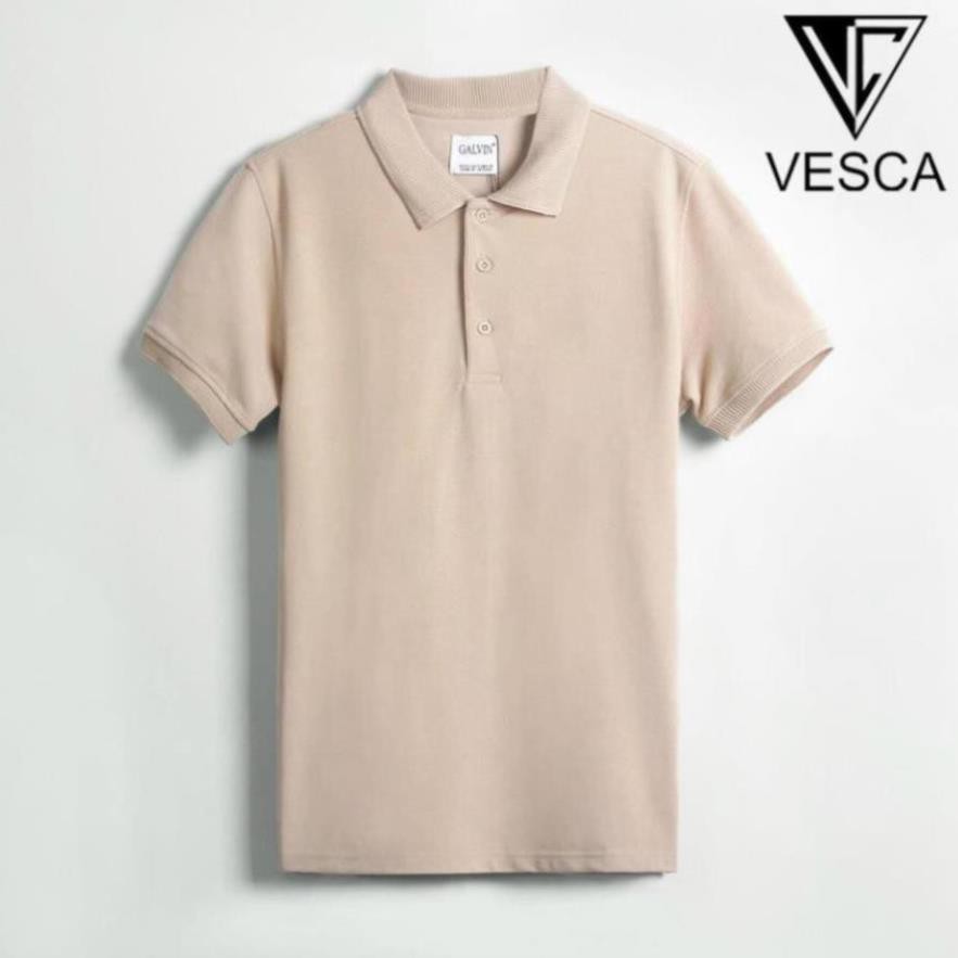 Áo phông nam polo có cổ ngắn tay cao cấp vải thun cotton co giãn màu trắng đen form rộng thoải mái E4 | BigBuy360 - bigbuy360.vn