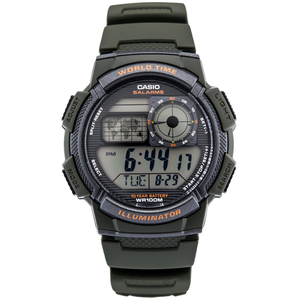 Đồng hồ nam dây nhựa Casio Standard chính hãng Anh Khuê AE-1000W-3AVDF (43mm)