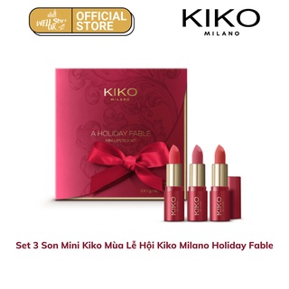 Set 3 son mini kiko mùa lễ hội kiko milano holiday fable