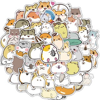 Set 50 miếng dán hình chuột hamster dễ thương