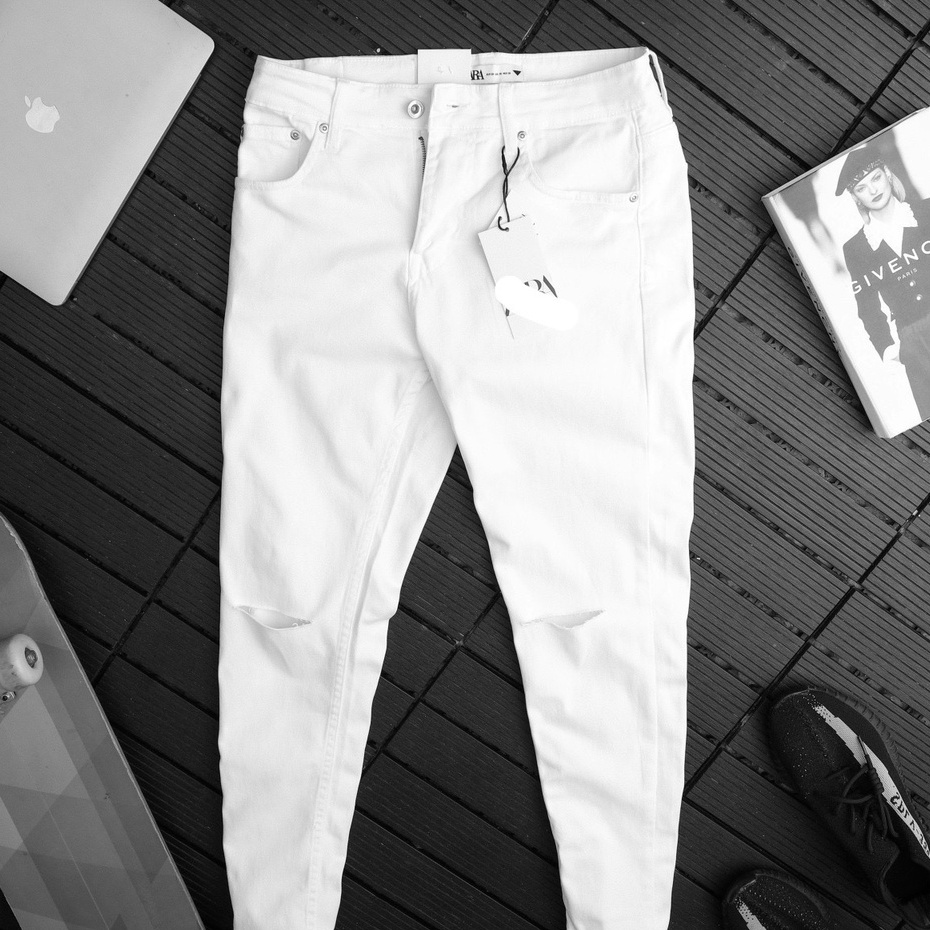 Quần jean nam trăng trơn chất bò cao cấp co dãn 4 chiều đẹp from dáng skinny mẫu mới thời trang cao cấp beautiulgilr T06