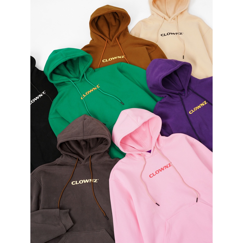 Áo khoác hoodie trơn local brand Clownz Basic V3 nỉ bông unisex nam nữ form rộng có mũ