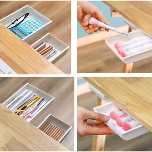 Hộp đựng đồ đa năng dạng ngăn kéo dán dưới bàn tiện dụng