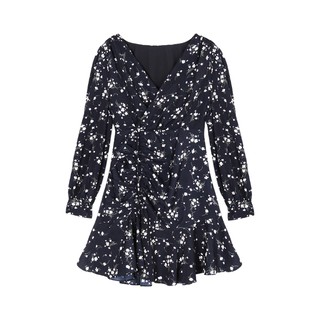 [ORDER] ĐẦM HOA CỔ V RÚT EO DỌC