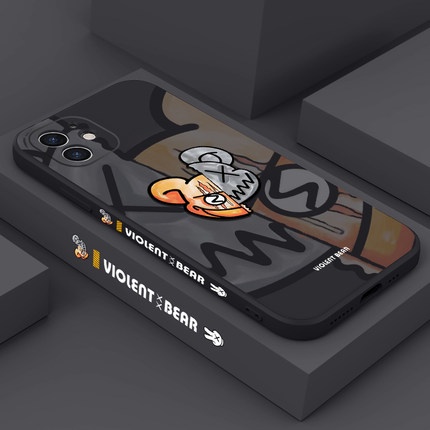 Ốp Điện Thoại Hình Vuông In Hình Gấu Cho ốp lưng iPhone 13 Pro MAX 12 Pro MAX 11 Pro MAX 7 Plus 8 Plus 7 8 X XS MAX XR 6 Plus 6s Plus