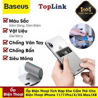 Ví Đựng Thẻ Gắn Lưng Điện Thoại - Case Đựng Thẻ Siêu Mỏng Gắn Lưng Điện Thoại Silicon 3M Baseus - TopLink