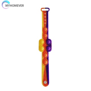 Pop It Fidget Đồ chơi Wearable Push Bubble Bracelet Fidget Đồ chơi Sensory Educational Đồ chơis Rainbow